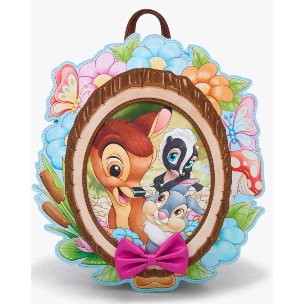 Loungefly‎ Disney Bambi & Friends Thumper Flowers Frame Floral Mini Backpack NWT